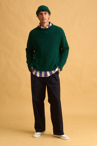 karavan clothing fashion fall winter 25 homecoming men collection jacob pullover dark green