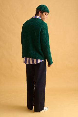 karavan clothing fashion fall winter 25 homecoming men collection jacob pullover dark green