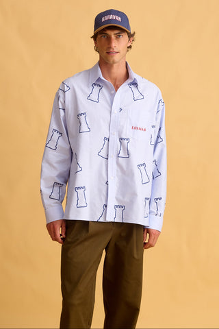 karavan clothing fashion fall winter 25 homecoming men collection gabriel shirt light blue chess