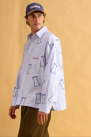 karavan clothing fashion fall winter 25 homecoming men collection gabriel shirt light blue chess