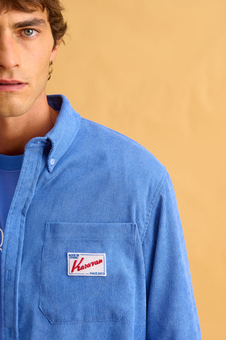 karavan clothing fashion fall winter 25 homecoming men collection vince shirt cobalt blue