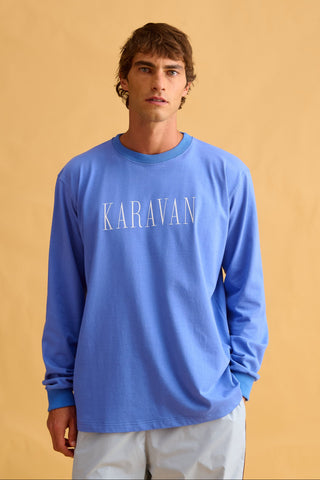 karavan clothing fashion fall winter 25 homecoming men collection reggie longsleeve blue