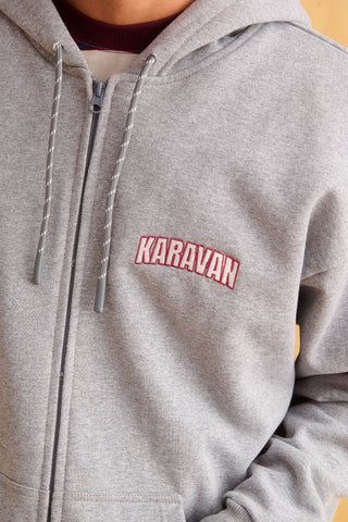 karavan clothing fashion fall winter 25 homecoming men collection jack zip hoodie grey