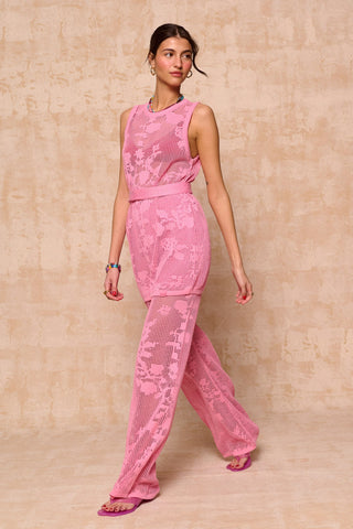 karavan clothing fashion krvn spring summer 26 nai collection mina knitted trousers pink