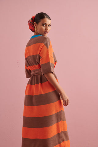 karavan clothing fashion spring summer 24 collection briella dress orange