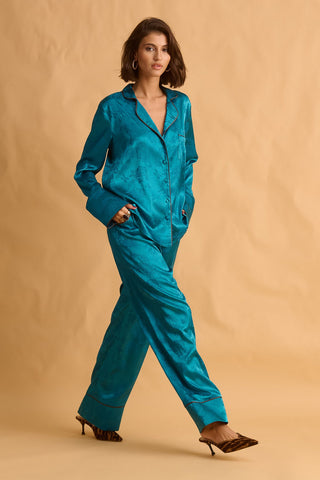 karavan clothing fashion fall winter 25 krvn homecoming collection camila trousers petrol