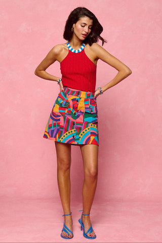 karavan clothing fashion spring summer 26 nai collection tabitha knitted top red