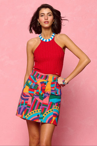 karavan clothing fashion spring summer 26 nai collection tabitha knitted top red
