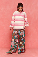 karavan fall winter 26' collection carla sweater pink ivory lines