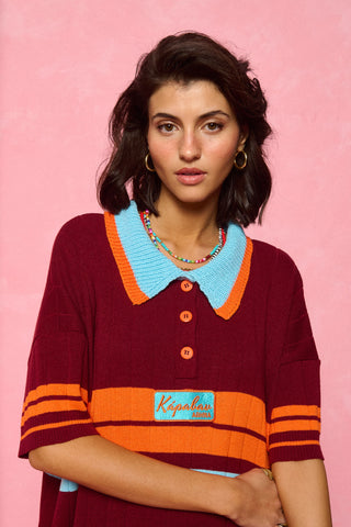 karavan clothing fashion spring summer 26 nai collection carmel knitted dress bordeaux orange