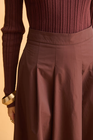 karavan clothing fashion fall winter 25 homecoming krvn collection carys skirt brown