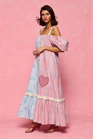 karavan clothing fashion spring summer 26 nai collection cassie dress lilac red botches