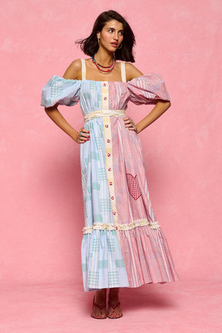 karavan clothing fashion spring summer 26 nai collection cassie dress lilac red botches