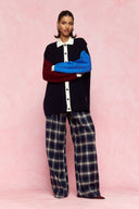 karavan fall winter 26' collection maura knitted cardigan blue bordeaux