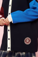 karavan fall winter 26' collection maura knitted cardigan blue bordeaux