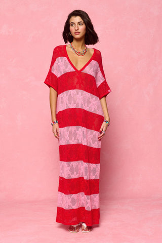 karavan clothing fashion spring summer 26 nai collection celia knitted dress pink red