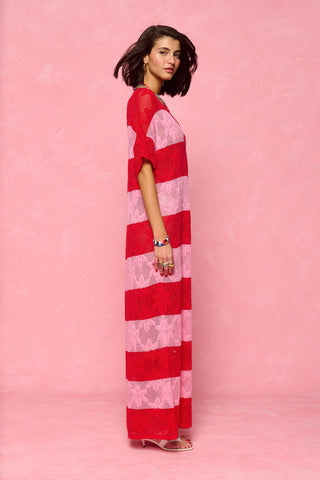 karavan clothing fashion spring summer 26 nai collection celia knitted dress pink red