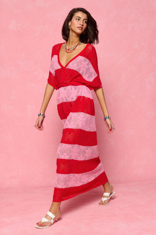 karavan clothing fashion spring summer 26 nai collection celia knitted dress pink red