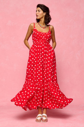 karavan clothing fashion spring summer 26 nai collection charlotte dress polka hearts red