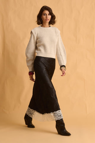 karavan clothing fashion fall winter 25 homecoming krvn collection salma knitted top ivory