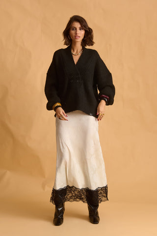 karavan clothing fashion fall winter 25 homecoming krvn collection harper knitted sweater black