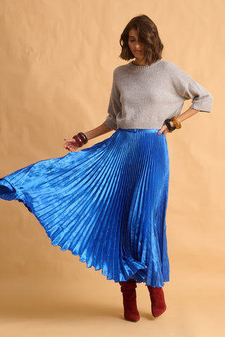 karavan clothing fashion fall winter 25 homecoming krvn collection chrysa skirt blue
