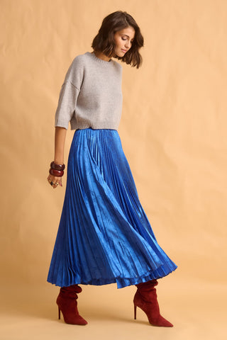 karavan clothing fashion fall winter 25 homecoming krvn collection chrysa skirt blue