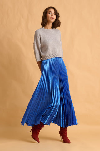 karavan clothing fashion fall winter 25 homecoming krvn collection chrysa skirt blue