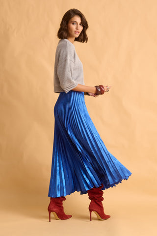 karavan clothing fashion fall winter 25 homecoming krvn collection chrysa skirt blue