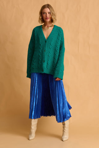 karavan clothing fashion fall winter 25 homecoming krvn collection dolores knitted cardigan green