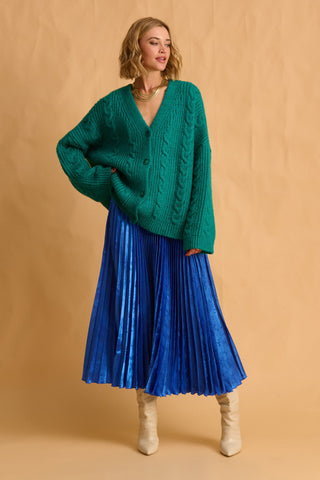 karavan clothing fashion fall winter 25 homecoming krvn collection dolores knitted cardigan green