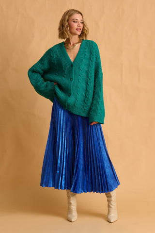 karavan clothing fashion fall winter 25 homecoming krvn collection chrysa skirt blue