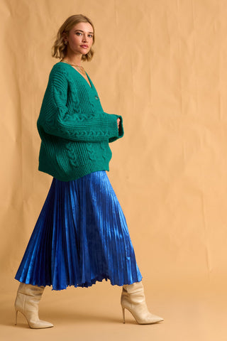 karavan clothing fashion fall winter 25 homecoming krvn collection dolores knitted cardigan green