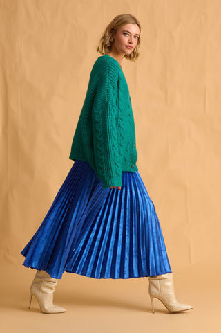 karavan clothing fashion fall winter 25 homecoming krvn collection dolores knitted cardigan green