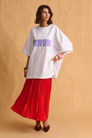 karavan clothing fashion fall winter 25 homecoming krvn collection chrysa skirt red