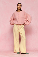 karavan loungewear planet fall winter 26' collection candy cardigan pink