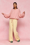 karavan loungewear planet fall winter 26' collection candy cardigan pink