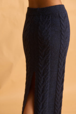 karavan clothing fashion fall winter 25 homecoming krvn collection clara knitted skirt blue