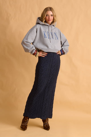 karavan clothing fashion fall winter 25 homecoming krvn collection clara knitted skirt blue