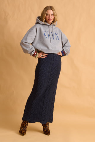 karavan clothing fashion fall winter 25 homecoming krvn collection yancy crop hoodie grey