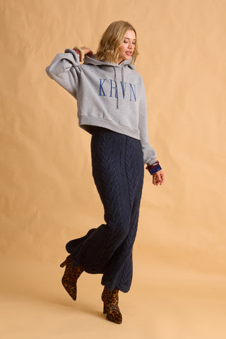 karavan clothing fashion fall winter 25 homecoming krvn collection clara knitted skirt blue