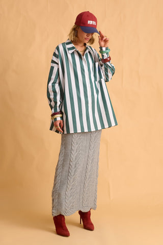 karavan clothing fashion fall winter 25 homecoming krvn collection clara knitted skirt grey