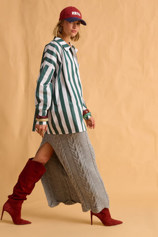 karavan clothing fashion fall winter 25 homecoming krvn collection clara knitted skirt grey