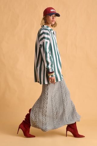 karavan clothing fashion fall winter 25 homecoming krvn collection clara knitted skirt grey