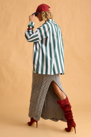 karavan clothing fashion fall winter 25 homecoming krvn collection clara knitted skirt grey