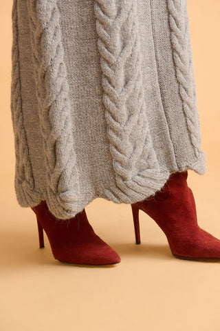 karavan clothing fashion fall winter 25 homecoming krvn collection clara knitted skirt grey