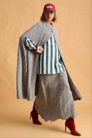 karavan clothing fashion fall winter 25 homecoming krvn collection ricarda shirt green stripes