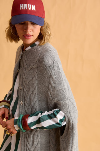 karavan clothing fashion fall winter 25 homecoming krvn collection blair knitted cape grey