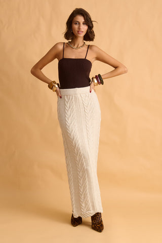 karavan clothing fashion fall winter 25 krvn homecoming collection odina knitted top brown