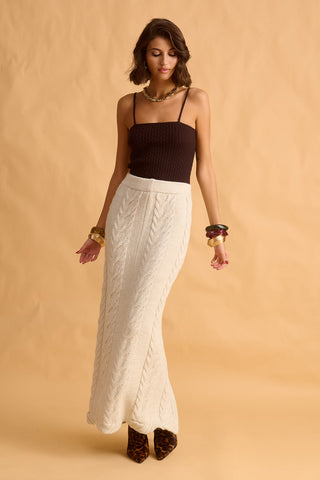 karavan clothing fashion fall winter 25 krvn homecoming collection odina knitted top brown